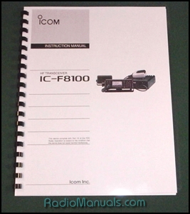 Icom IC-F8100 Instruction Manual Icom IC-F8100 Instruction Manual